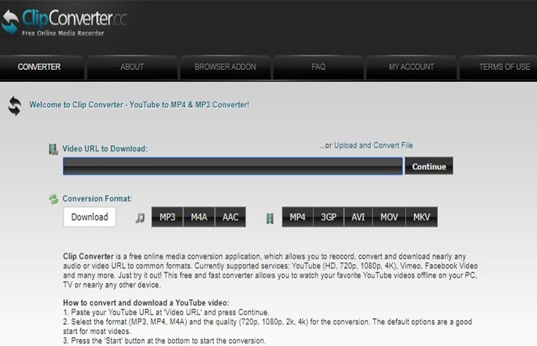 کلیپ کانورتر برای دانلود از یوتیوب
